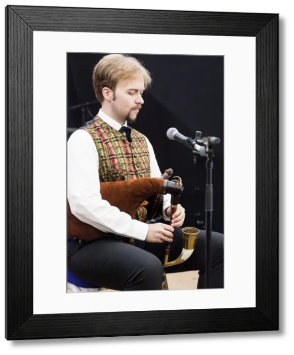 Framed Print : Michael Vereno, the Austrian piper