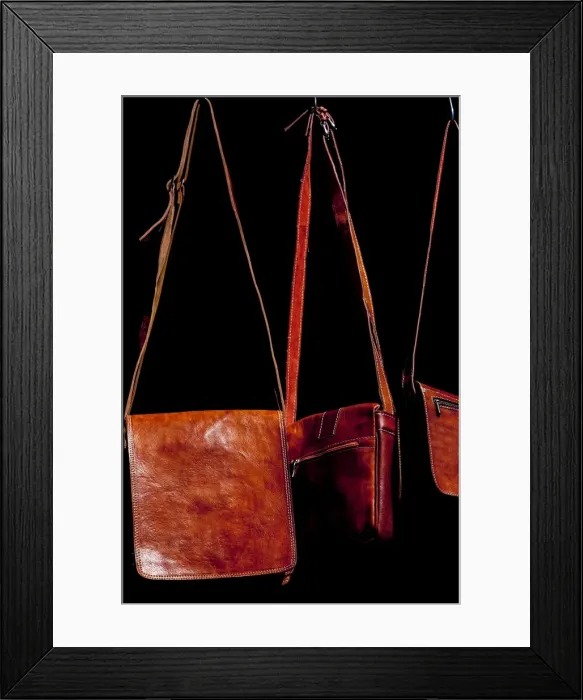 Framed Print : Selling handbags in Santa Pola, Spain