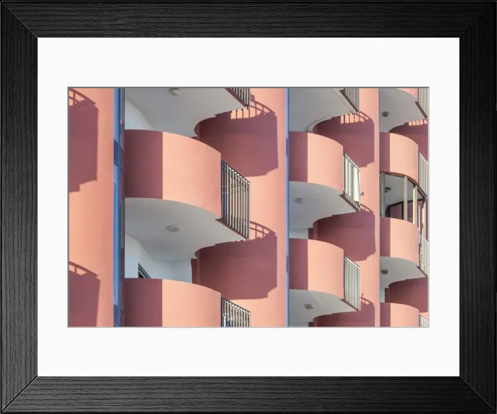Framed Print : An apartment building in Calp, Spain