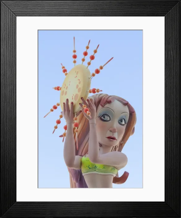 Framed Print : A sculpture on display in Burriana, Spain