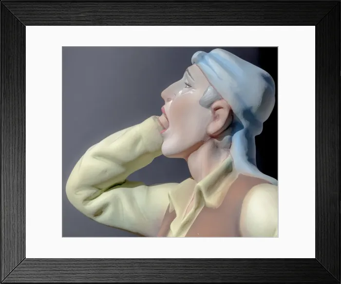 Framed Print : A sculpture on display in Burriana, Spain
