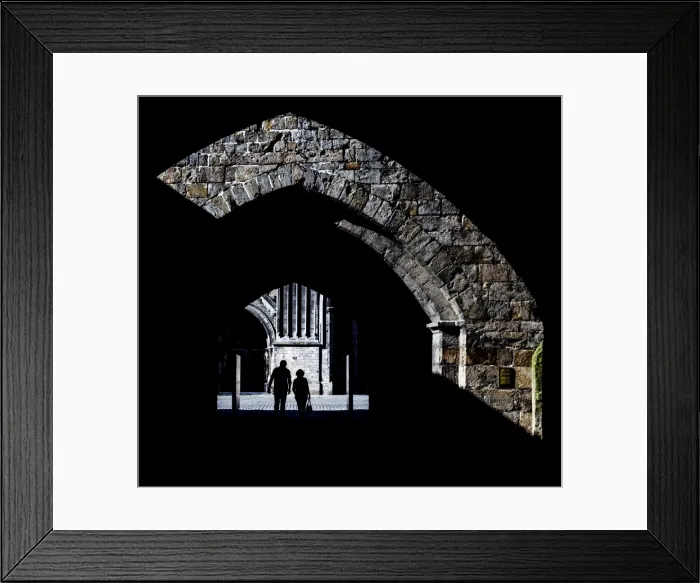 Framed Print : Under the Ypres Cloth Hall in Belgium