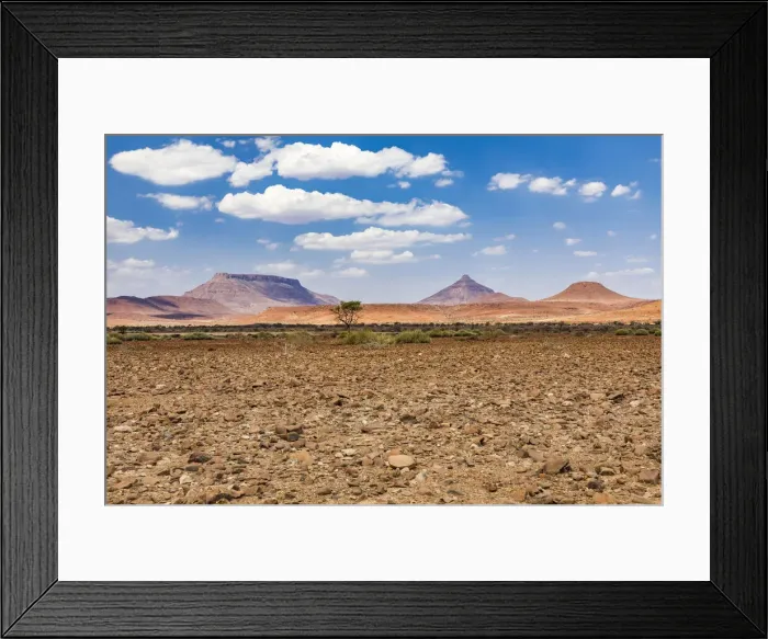 Framed Print : Desert scenery in Damaraland, Namibia