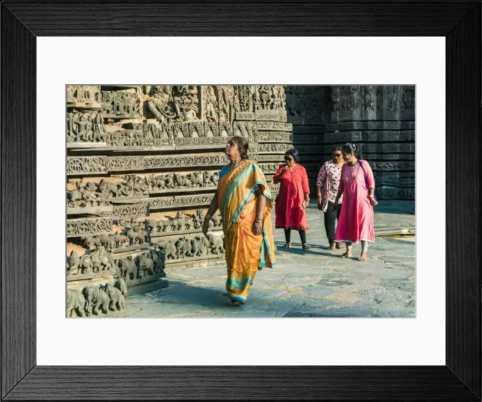 Framed Print : Carvings at the Hoysaleswara Temple at Halebid in Karnataka, India Framed Print : Carvings at the Hoysaleswara Temple at Halebid in Karnataka, India