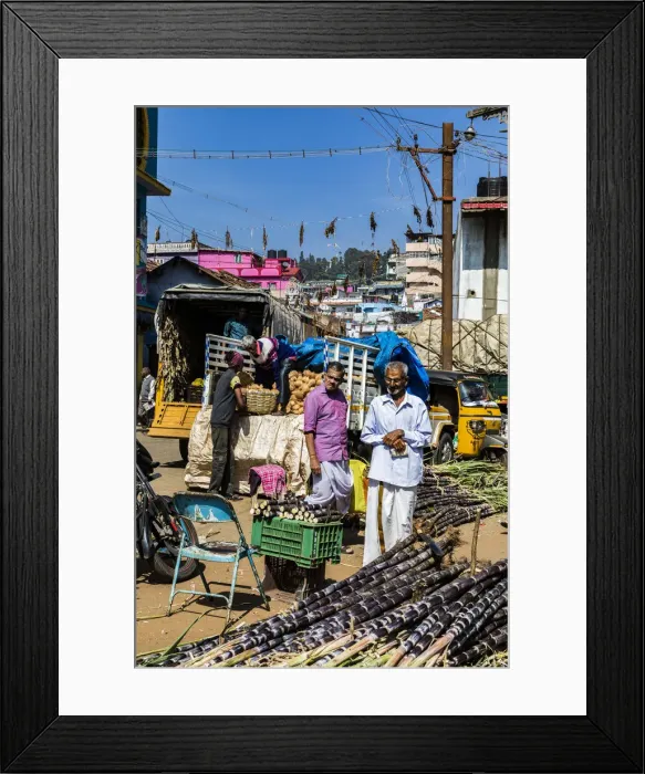 Framed Print : A market at Conoor in Tamil Nadu, India