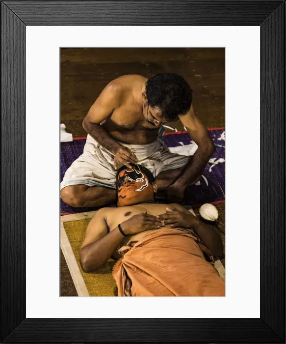 Framed Print : A Kathakali performance at Fort Kochi in Kerala, India Framed Print : A Kathakali performance at Fort Kochi in Kerala, India