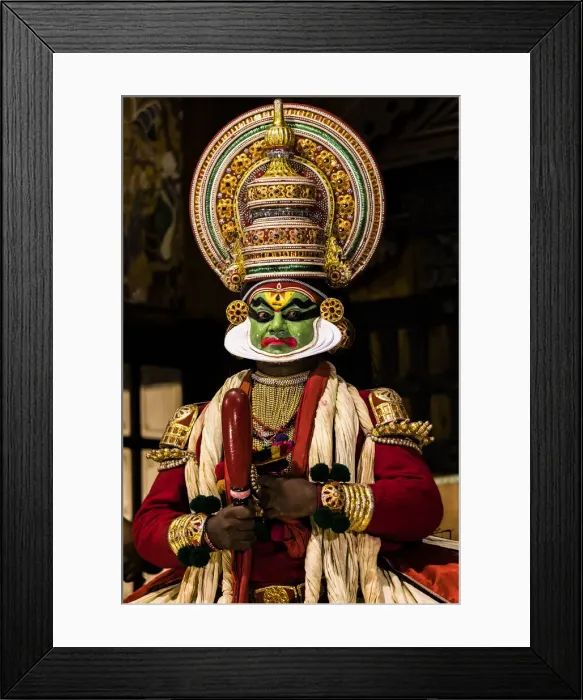 Framed Print : A Kathakali performance at Fort Kochi in Kerala, India