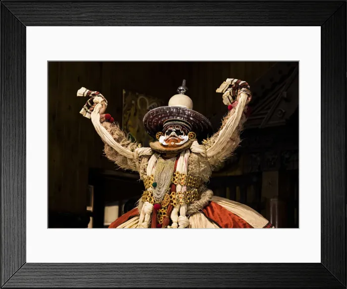 Framed Print : A Kathakali performance at Fort Kochi in Kerala, India