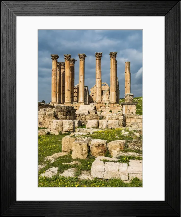 Framed Print : Ruins at the Roman city in Jerash, Jordan