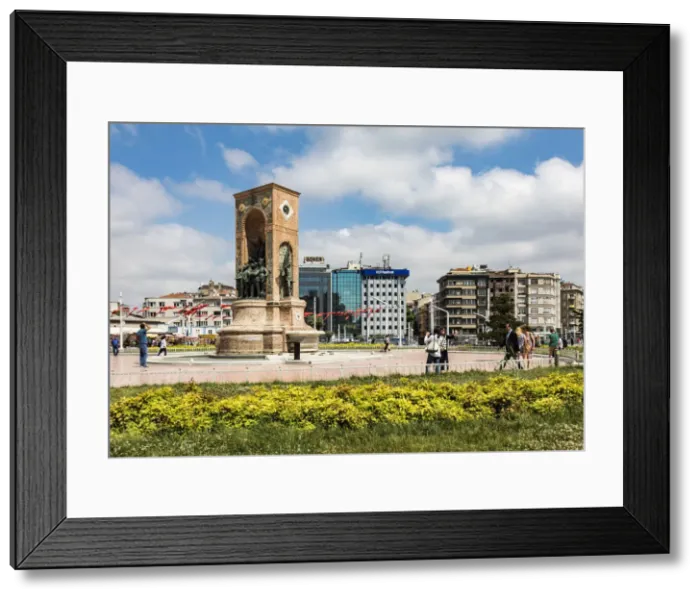 Framed Print : The Monument of Independence in Taksim Square in Istanbul, Turkey Framed Print : The Monument of Independence in Taksim Square in Istanbul, Turkey