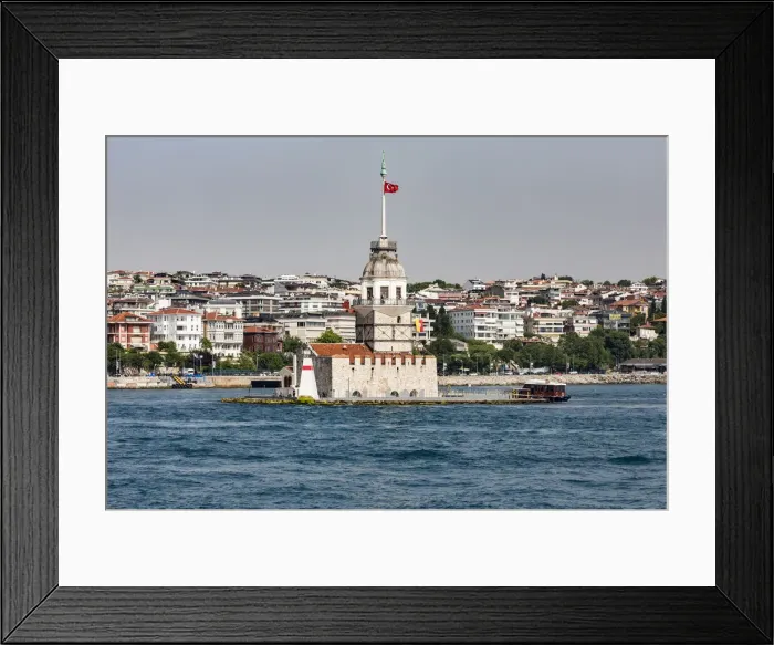 Framed Print : Leander`s Tower in the Bosporus in Istanbul, Turkey Framed Print : Leander`s Tower in the Bosporus in Istanbul, Turkey