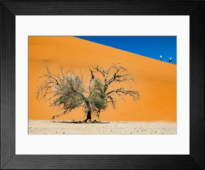 Framed Print : A tall sand dune in Namib-Naukluft National Park, Namibia