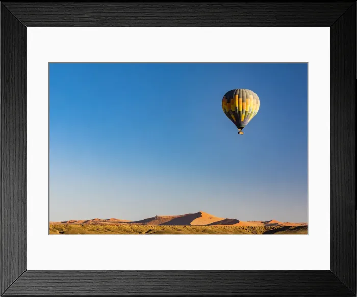 Framed Print : A hot air balloon at Namib-Naukluft National Park, Namibia Framed Print : A hot air balloon at Namib-Naukluft National Park, Namibia