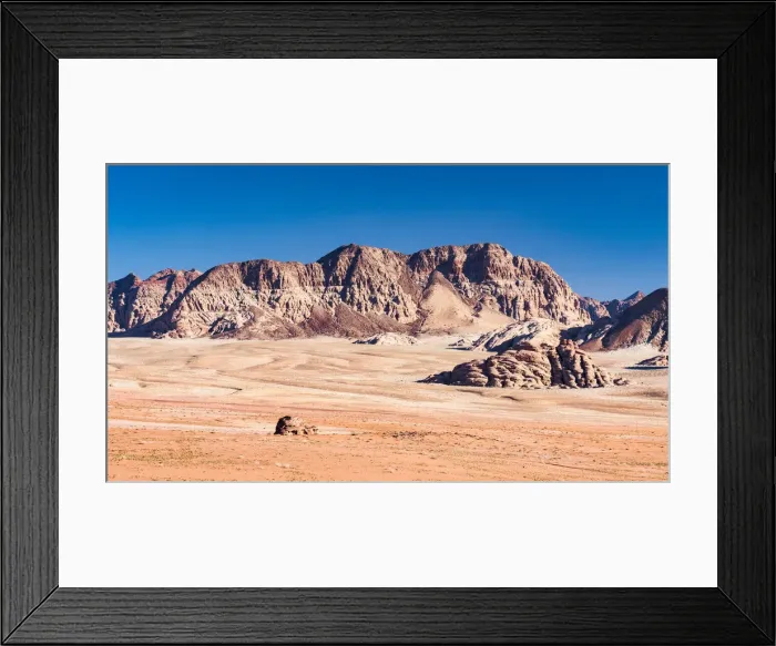 Framed Print : Desert scenery at Wadi Rum, Jordan Framed Print : Desert scenery at Wadi Rum, Jordan