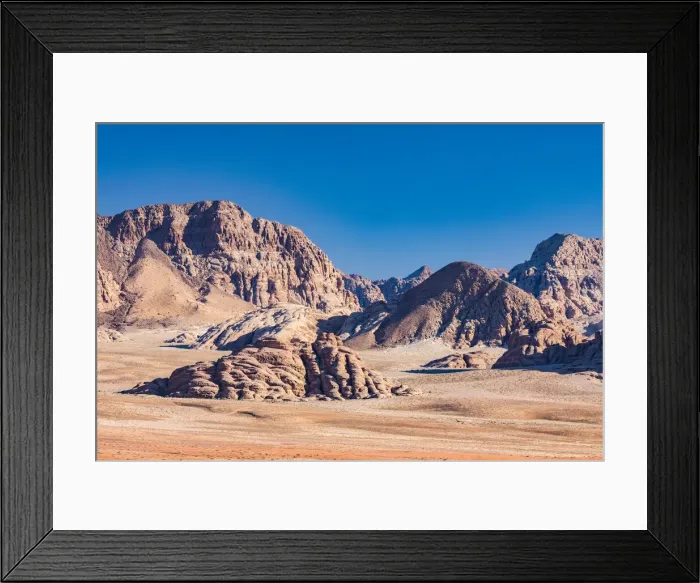 Framed Print : Desert scenery at Wadi Rum, Jordan Framed Print : Desert scenery at Wadi Rum, Jordan