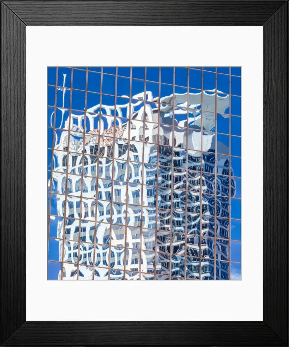 Framed Print : Reflections in the windows of an office block in Auckland, New Zealand Framed Print : Reflections in the windows of an office block in Auckland, New Zealand