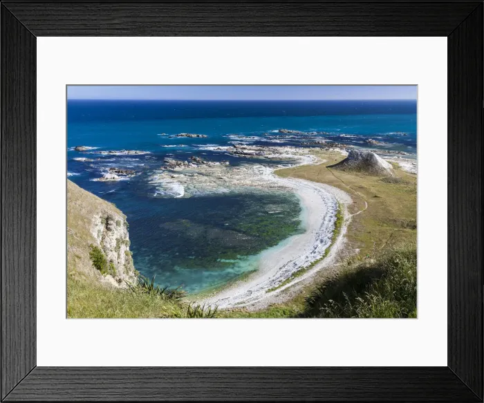 Framed Print : Coastal scenery at Kaikoura in Canterbury, New Zealand