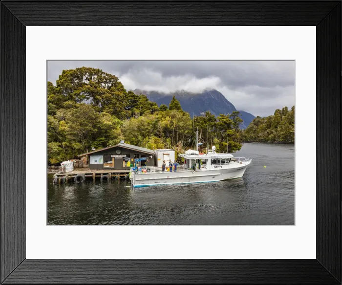 Framed Print : Lobster fishermen in Doubtful Sound, Southland in New Zealand