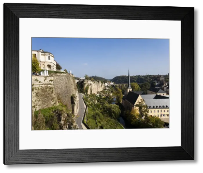 Framed Print : The old district of Grund in Luxembourg City, Luxembourg
