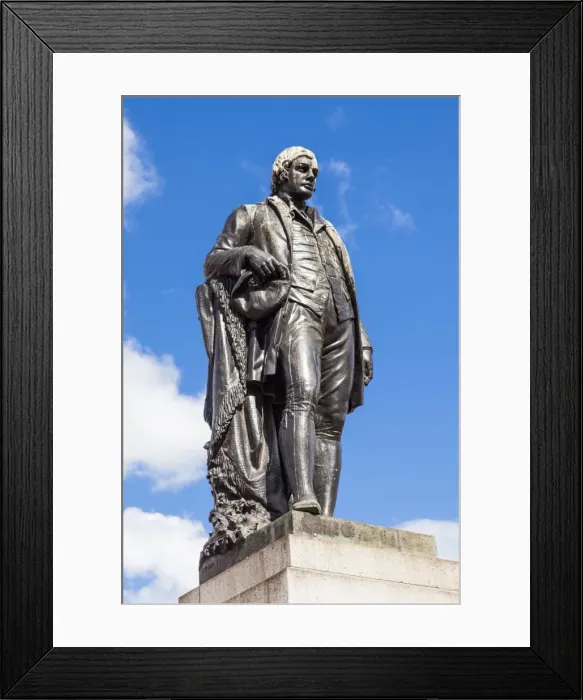 Framed Print : Statue of Robert Burns, Glasgow, Scotland