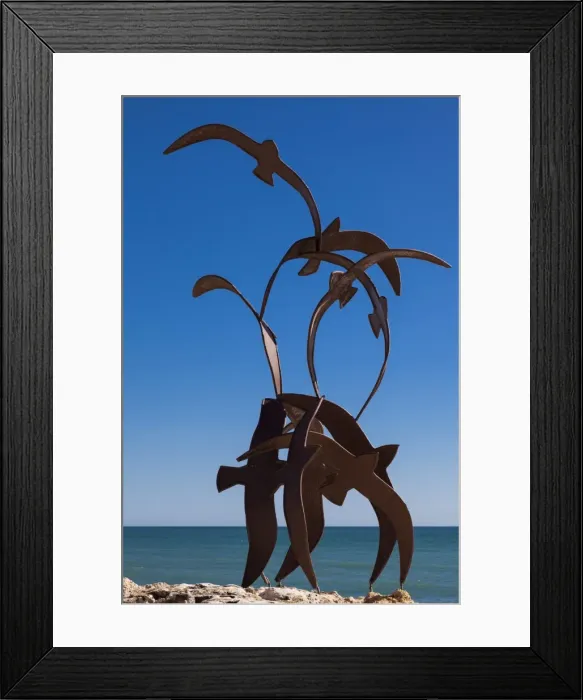 Framed Print : Metal sculpture, Moraira, Spain