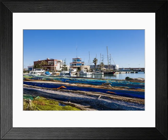 Framed Print : Benicarlo harbour, Spain