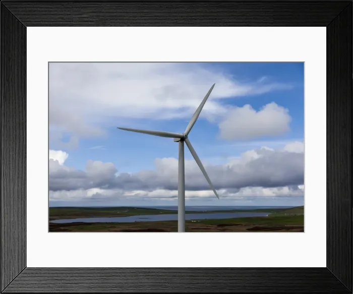 Framed Print : An aerogenerator in Orkney, Scotland