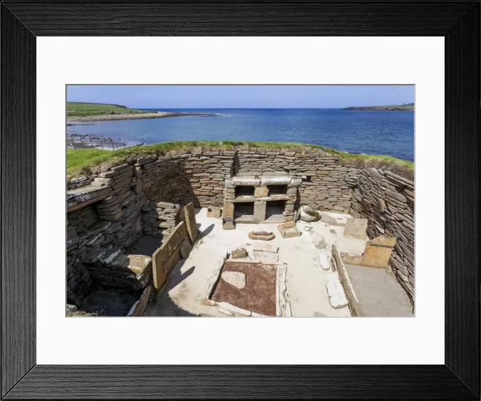Framed Print : The prehistoric settlement of Scara Brae in Orkney, Scotland