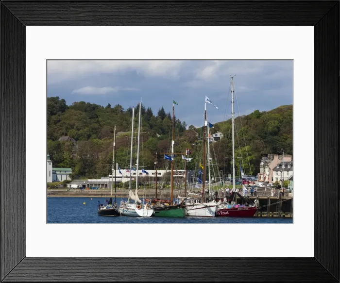 Framed Print : Sailing ships at Oban in Argyll and Bute, Scotland