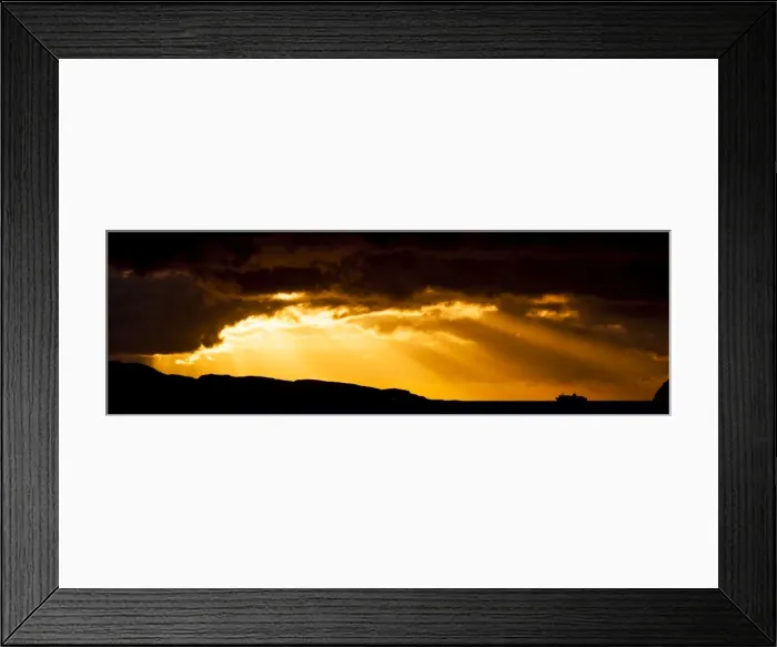 Framed Print : A sunset from Benderloch in Argyll and Bute, Scotland