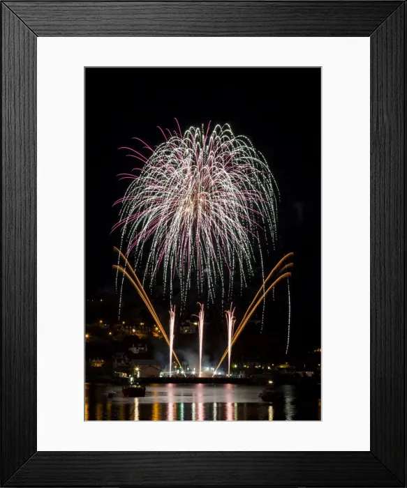 Framed Print : Fireworks at Oban in Argyll and Bute, Scotland Framed Print : Fireworks at Oban in Argyll and Bute, Scotland