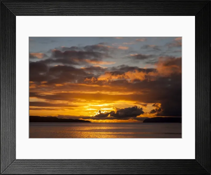 Framed Print : A sunset from Benderloch in Argyll and Bute, Scotland