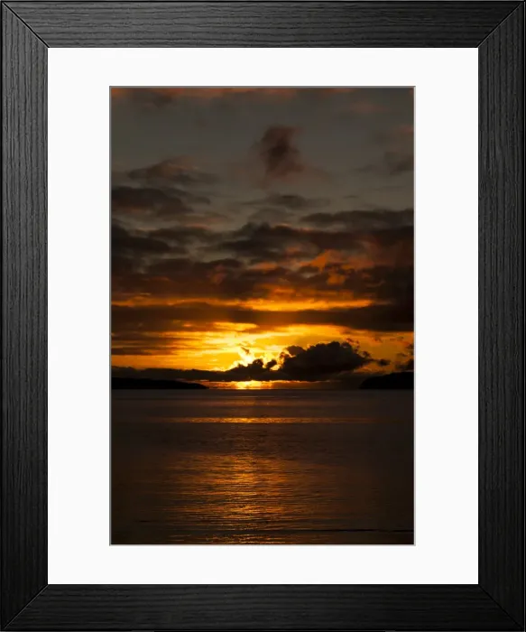 Framed Print : A sunset from Benderloch in Argyll and Bute, Scotland