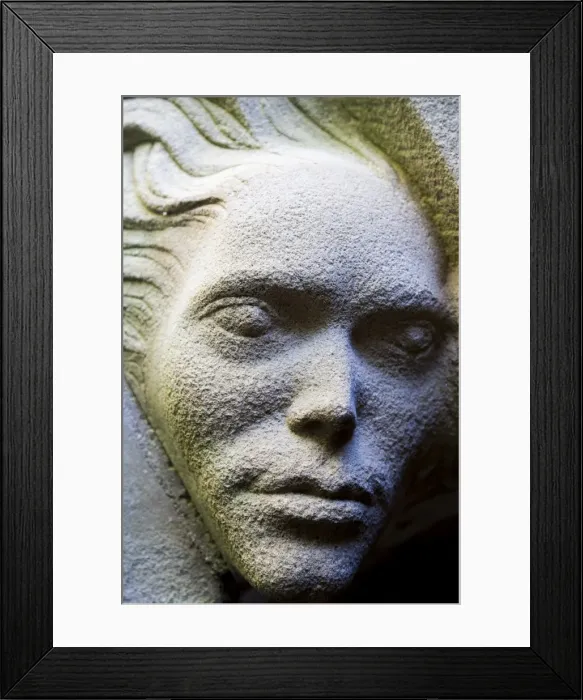 Framed Print : A stone carving at Iona Abbey, Scotland Framed Print : A stone carving at Iona Abbey, Scotland