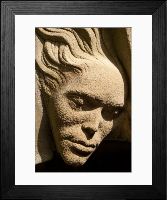 Framed Print : A stone carving at Iona Abbey, Scotland Framed Print : A stone carving at Iona Abbey, Scotland