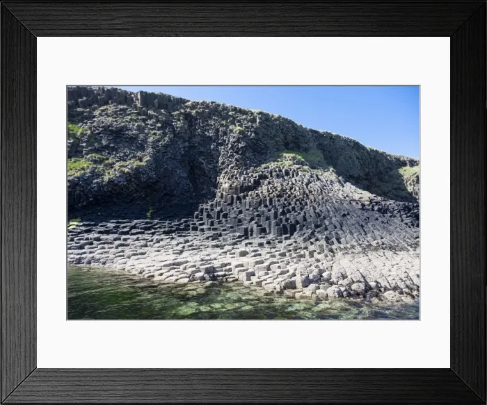 Framed Print : Columnar basalt, Staffa, Scotland