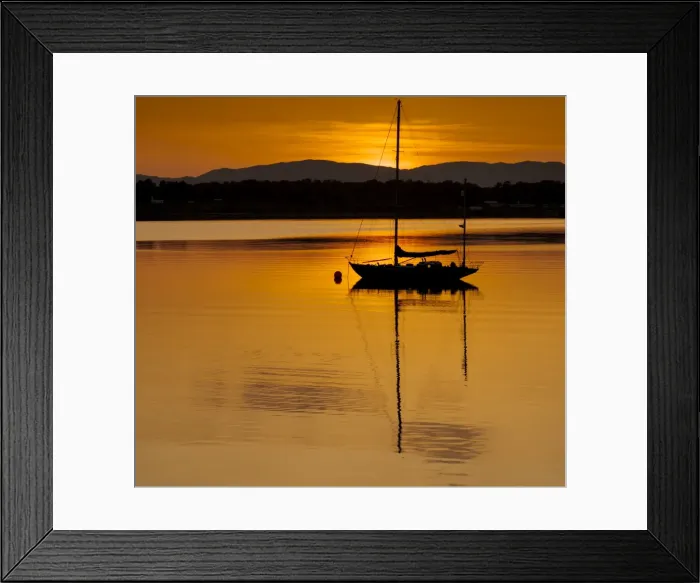 Framed Print : Sunset at Benderloch, Argyll & Bute, Scotland