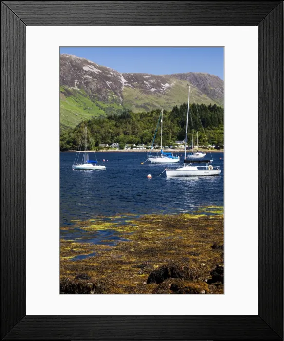 Framed Print : Yachts in Loch Leven, Scotland