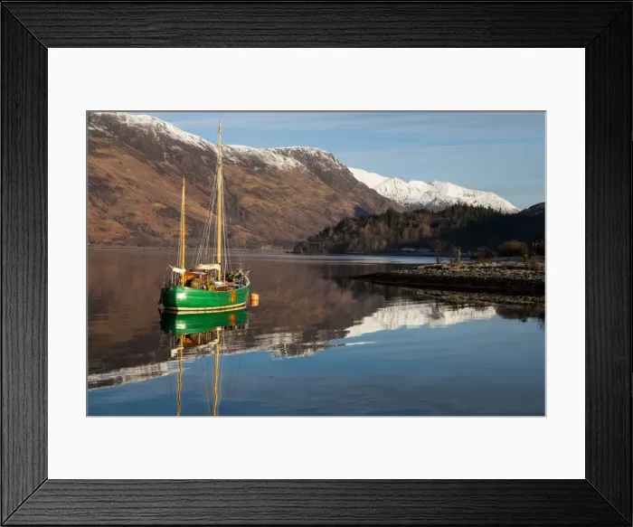 Framed Print : A yacht in Loch Leven, Scotland