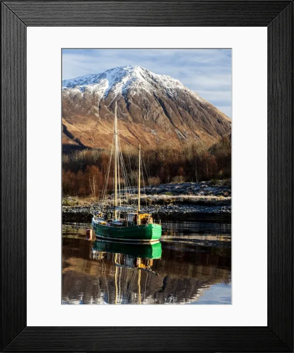 Framed Print : A yacht in Loch Leven, Scotland