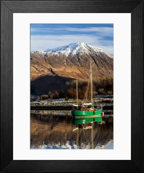 Framed Print : A yacht in Loch Leven, Scotland