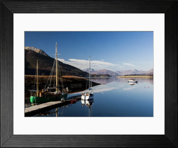 Framed Print : Yachts in Loch Leven, Scotland