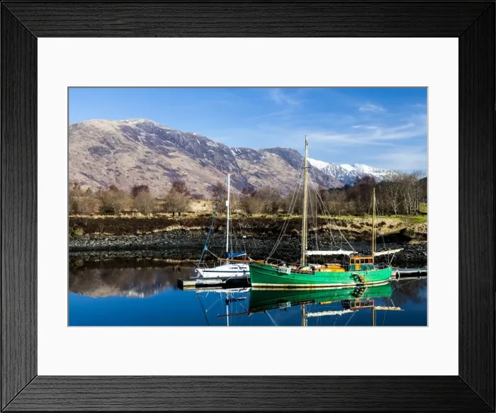 Framed Print : Yachts in Loch Leven, Scotland
