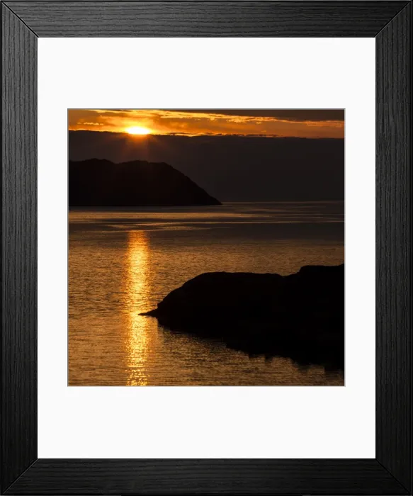 Framed Print : Sunset at Shieldaig in Torridon, Scotland
