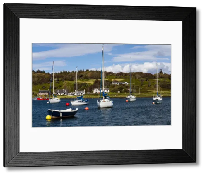 Framed Print : Boats at Tayvallich in Scotland