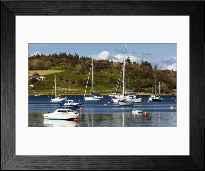 Framed Print : Boats at Tayvallich in Scotland