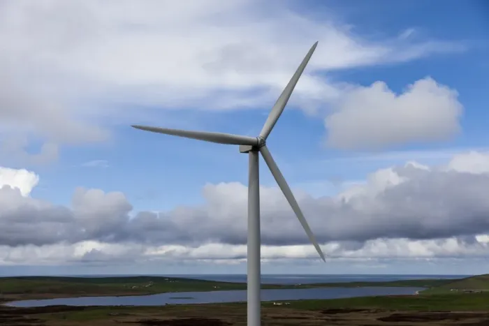 Framed Print : An aerogenerator in Orkney, Scotland