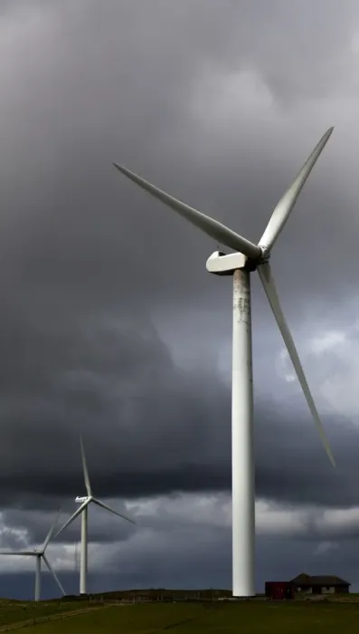 Framed Print : An aerogenerator in Orkney, Scotland
