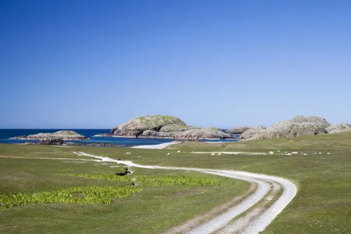 Framed Print : Bay at the back of the Ocean on Iona, Scotland