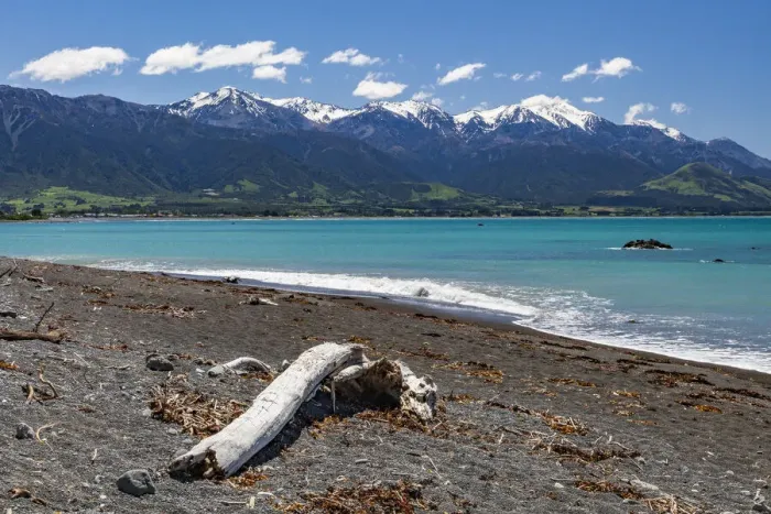 Framed Print : Coastal scenery at Kaikoura in Canterbury, New Zealand